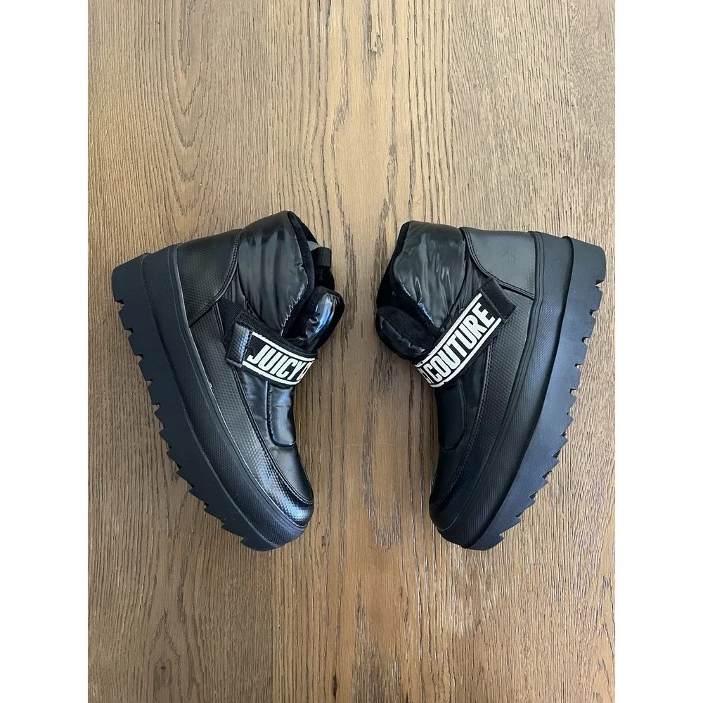 Juicy Couture Veronica Black Winter Platform Puffer Boots Sz  7